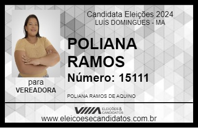 Candidato POLIANA RAMOS 2024 - LUÍS DOMINGUES - Eleições