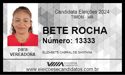 Candidato BETE ROCHA 2024 - TIMON - Eleições