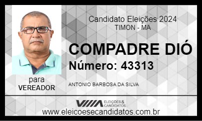 Candidato COMPADRE DIÓ 2024 - TIMON - Eleições