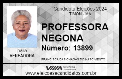 Candidato PROFESSORA NEGONA 2024 - TIMON - Eleições