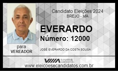 Candidato EVERARDO 2024 - BREJO - Eleições