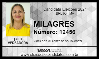 Candidato MILAGRES 2024 - BREJO - Eleições