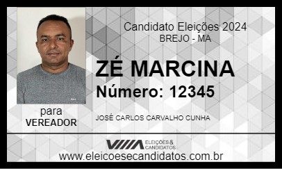 Candidato ZÉ MARCINA 2024 - BREJO - Eleições