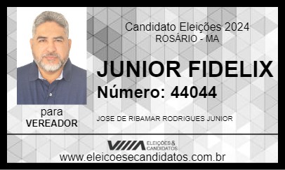 Candidato JUNIOR FIDELIX 2024 - ROSÁRIO - Eleições