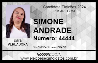 Candidato SIMONE ANDRADE 2024 - ROSÁRIO - Eleições