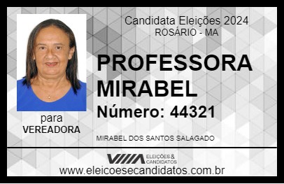 Candidato PROFESSORA MIRABEL 2024 - ROSÁRIO - Eleições