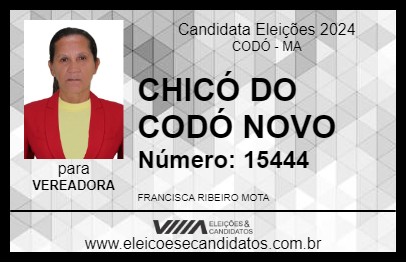 Candidato CHICÓ DO CODÓ NOVO 2024 - CODÓ - Eleições