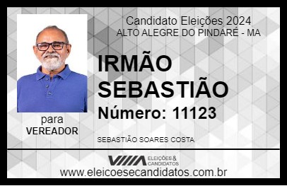 Candidato IRMÃO SEBASTIÃO 2024 - ALTO ALEGRE DO PINDARÉ - Eleições