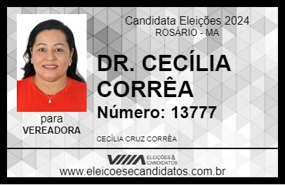 Candidato DR. CECÍLIA CORRÊA 2024 - ROSÁRIO - Eleições