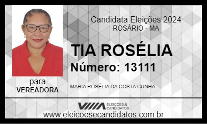 Candidato TIA ROSÉLIA 2024 - ROSÁRIO - Eleições