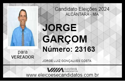 Candidato JORGE GARÇOM 2024 - ALCÂNTARA - Eleições