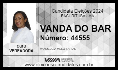 Candidato VANDA DO BAR 2024 - BACURITUBA - Eleições