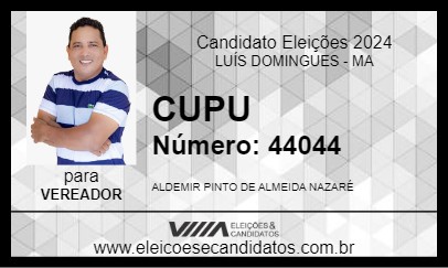 Candidato CUPU 2024 - LUÍS DOMINGUES - Eleições