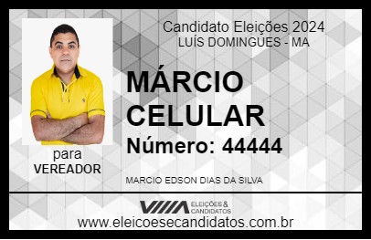 Candidato MÁRCIO CELULAR 2024 - LUÍS DOMINGUES - Eleições