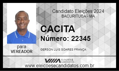 Candidato CACITA 2024 - BACURITUBA - Eleições