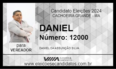 Candidato DANIEL 2024 - CACHOEIRA GRANDE - Eleições