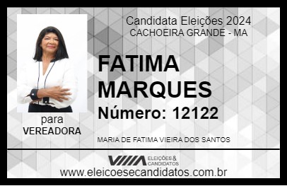 Candidato FATIMA MARQUES 2024 - CACHOEIRA GRANDE - Eleições