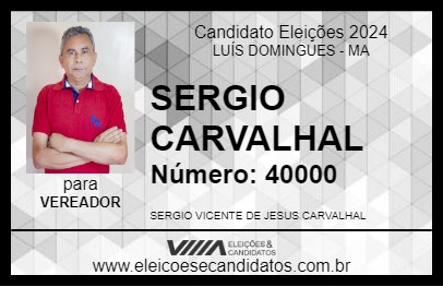 Candidato SERGIO CARVALHAL 2024 - LUÍS DOMINGUES - Eleições