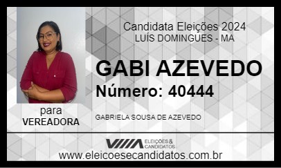 Candidato GABI AZEVEDO 2024 - LUÍS DOMINGUES - Eleições