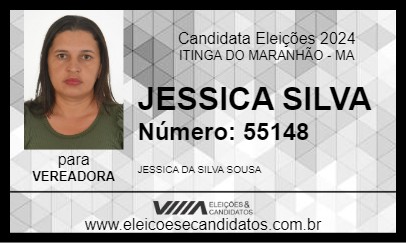 Candidato JESSICA SILVA 2024 - ITINGA DO MARANHÃO - Eleições