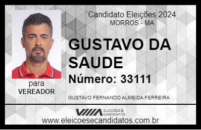 Candidato GUSTAVO DA SAUDE 2024 - MORROS - Eleições