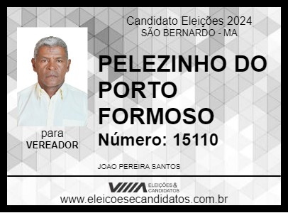 Candidato PELEZINHO DO PORTO FORMOSO 2024 - SÃO BERNARDO - Eleições