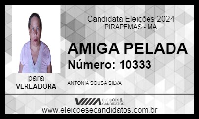 Candidato AMIGA PELADA 2024 - PIRAPEMAS - Eleições