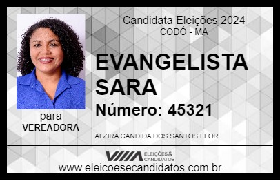 Candidato EVANGELISTA SARA  2024 - CODÓ - Eleições