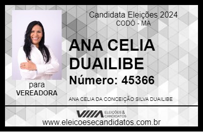 Candidato ANA CELIA DUAILIBE 2024 - CODÓ - Eleições