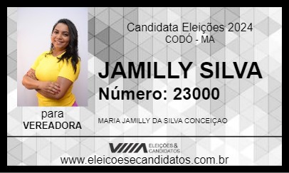 Candidato JAMILLY SILVA  2024 - CODÓ - Eleições