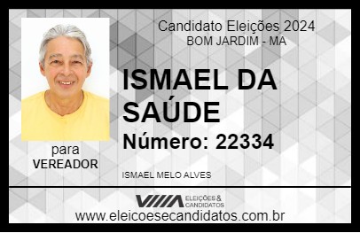 Candidato ISMAEL DA SAÚDE 2024 - BOM JARDIM - Eleições