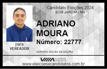 Candidato ADRIANO MOURA 2024 - BOM JARDIM - Eleições