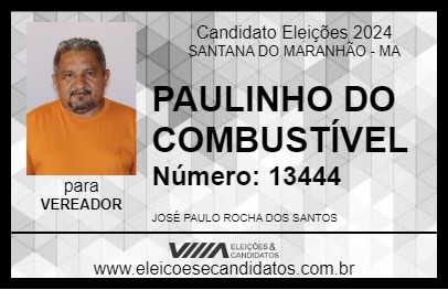 Candidato PAULINHO DO COMBUSTÍVEL 2024 - SANTANA DO MARANHÃO - Eleições