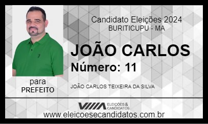 Candidato JOÃO CARLOS 2024 - BURITICUPU - Eleições