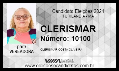 Candidato CLERISMAR 2024 - TURILÂNDIA - Eleições