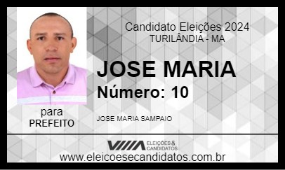 Candidato JOSE MARIA 2024 - TURILÂNDIA - Eleições