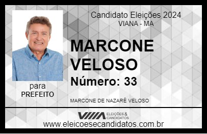 Candidato MARCONE VELOSO 2024 - VIANA - Eleições