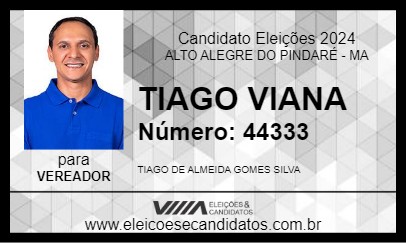 Candidato TIAGO VIANA  2024 - ALTO ALEGRE DO PINDARÉ - Eleições