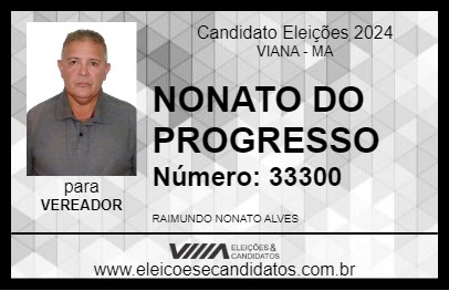 Candidato NONATO DO PROGRESSO 2024 - VIANA - Eleições