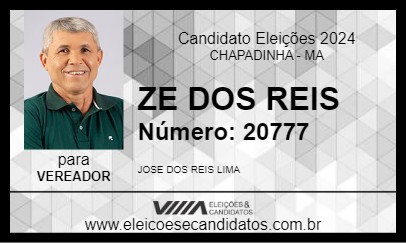 Candidato ZE DOS REIS 2024 - CHAPADINHA - Eleições