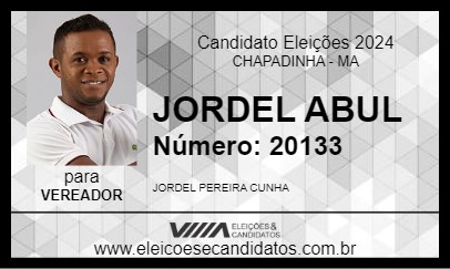 Candidato JORDEL ABUL 2024 - CHAPADINHA - Eleições