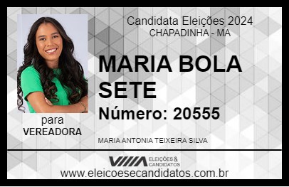 Candidato MARIA BOLA SETE 2024 - CHAPADINHA - Eleições