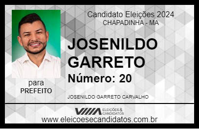 Candidato JOSENILDO GARRETO 2024 - CHAPADINHA - Eleições