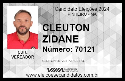 Candidato CLEUTON ZIDANE 2024 - PINHEIRO - Eleições