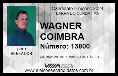 Candidato WAGNER COIMBRA 2024 - BARRA DO CORDA - Eleições