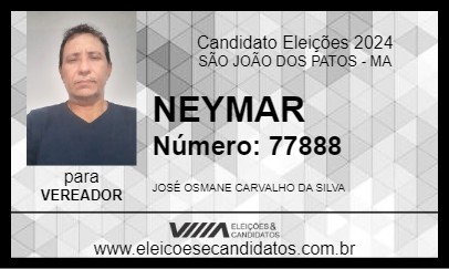 Candidato NEYMAR 2024 - SÃO JOÃO DOS PATOS - Eleições