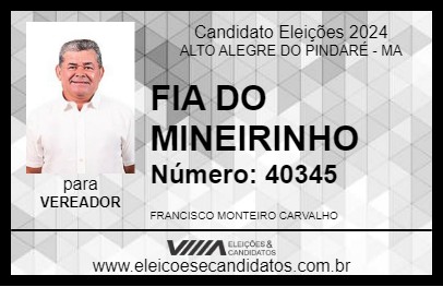 Candidato FIA DO MINEIRINHO 2024 - ALTO ALEGRE DO PINDARÉ - Eleições