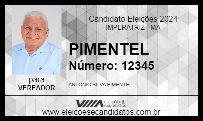 Candidato PIMENTEL 2024 - IMPERATRIZ - Eleições