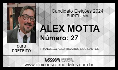 Candidato ALEX MOTTA 2024 - BURITI - Eleições