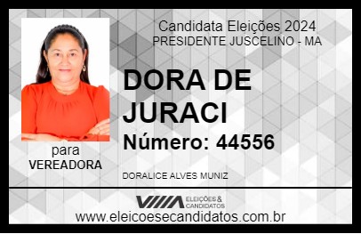 Candidato DORA DE JURACI 2024 - PRESIDENTE JUSCELINO - Eleições